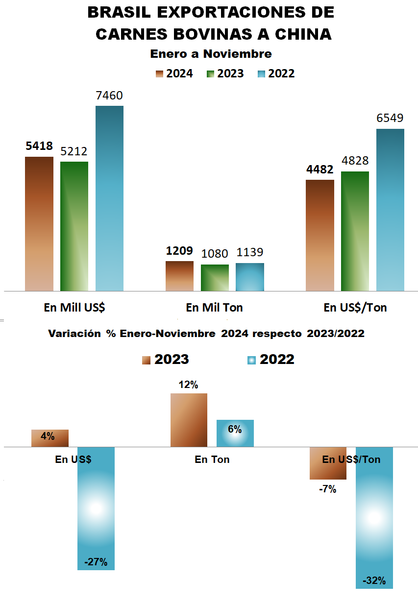Brasil exportó a China: 1.2 millones de toneladas - Informe Ganadero